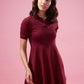 Solids Skater Dress: Burgundy