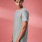 Solids Step Hem T-shirt: Grey Melange