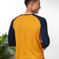 Supima Cotton Full Sleeve: Mustard Navy