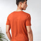 Supima Henley: Terracotta Orange (Half Sleeve)