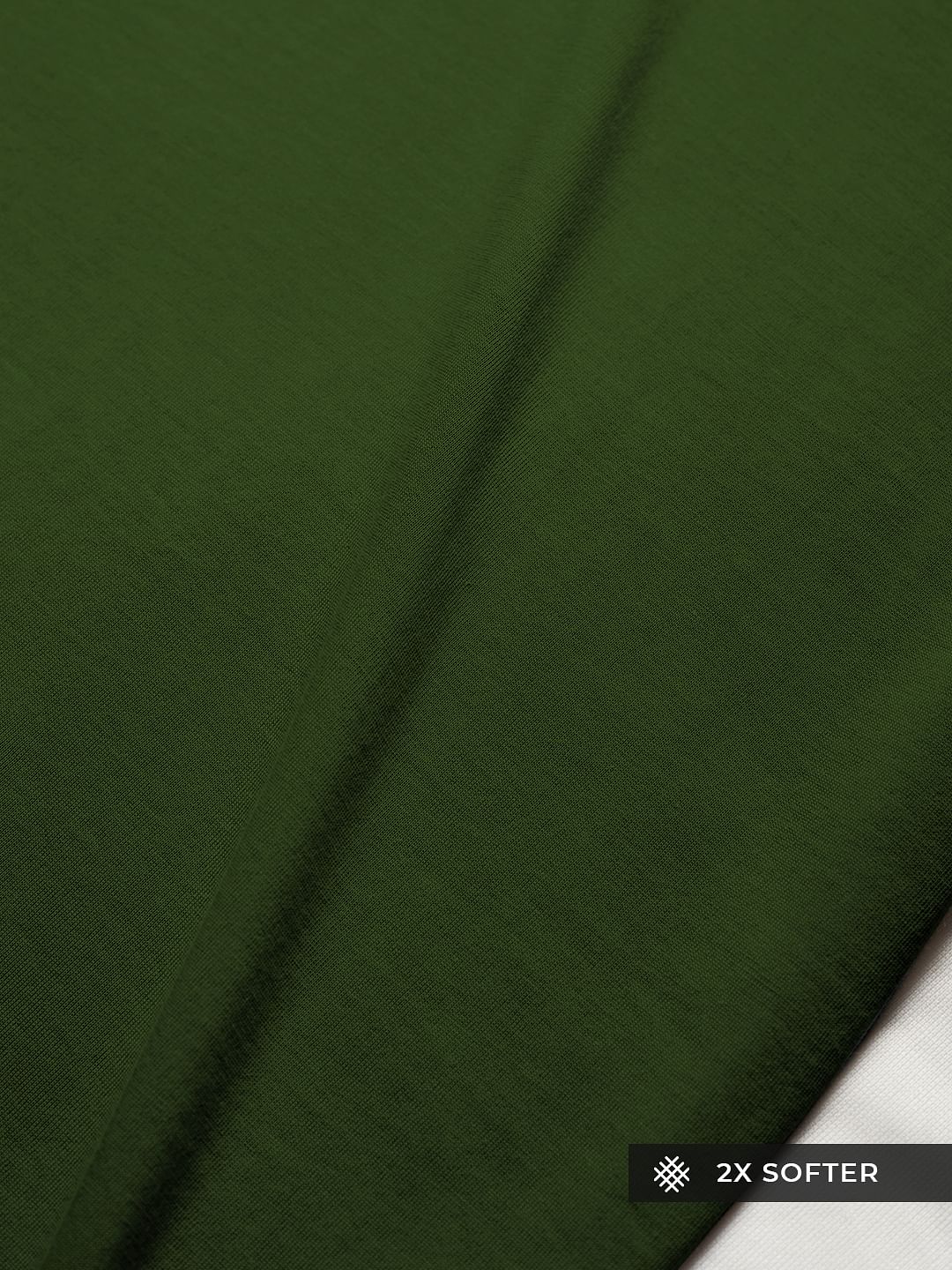 Supima Cotton Half Sleeve: Olive Green