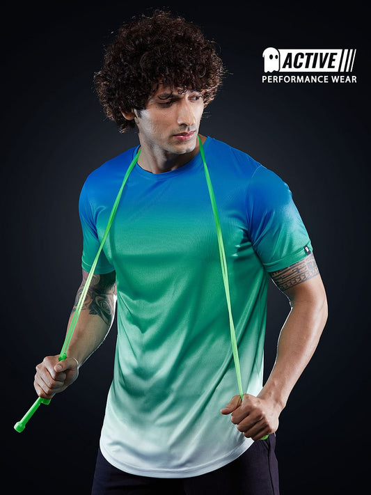 Solids: Blue Green Ombre (Active Wear)