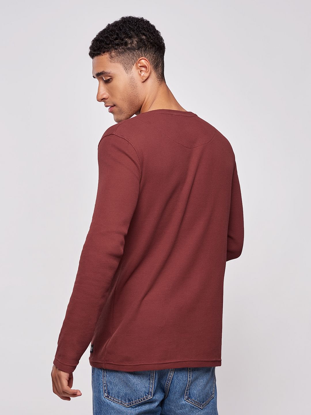 Solids Waffle Henley: Carter Brown