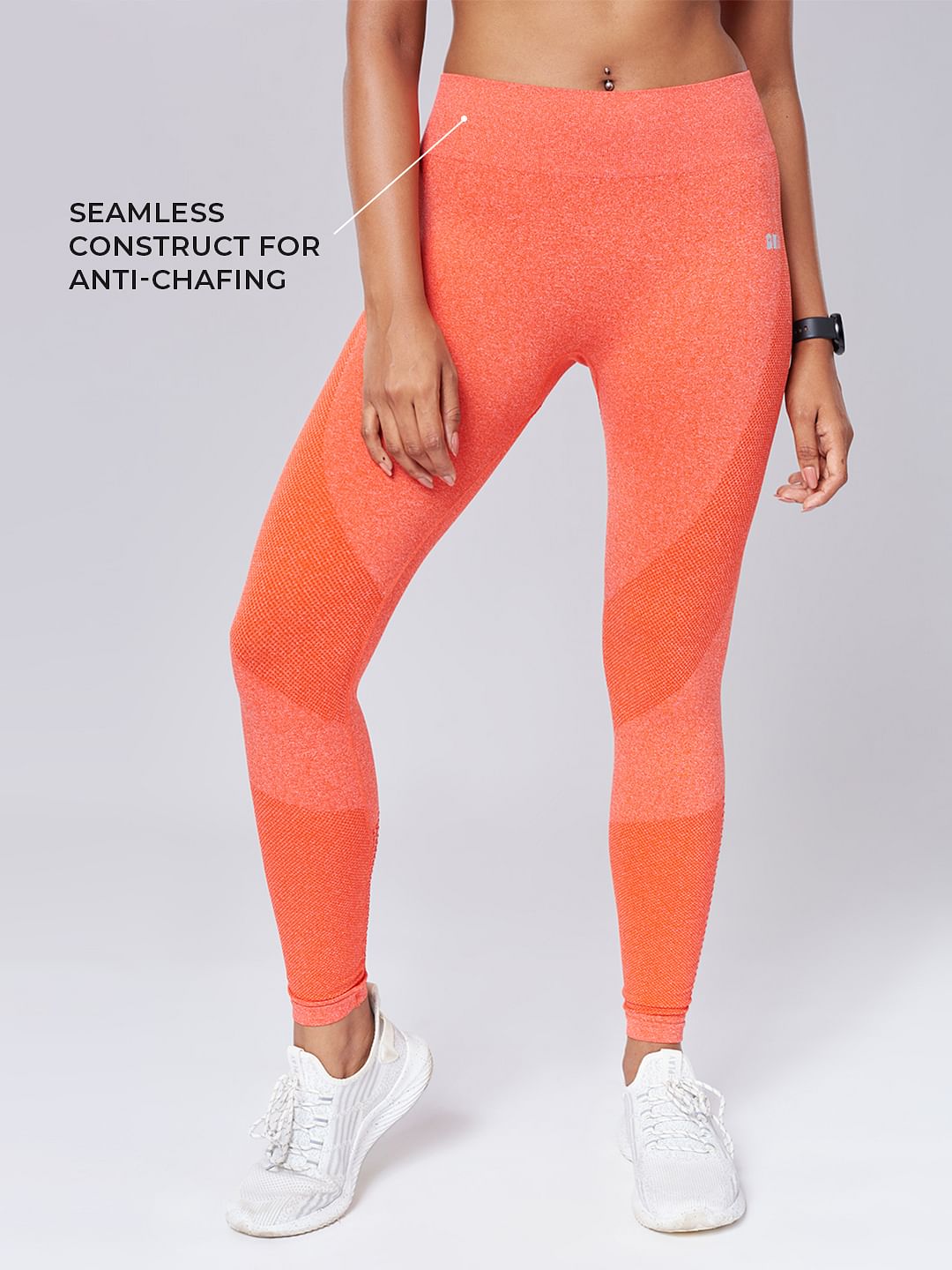 Gymshark Vital Seamless Leggings in Orange Marl. - Depop