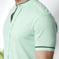 Solid Knit Shirt: Mint Green