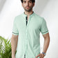 Solid Knit Shirt: Mint Green