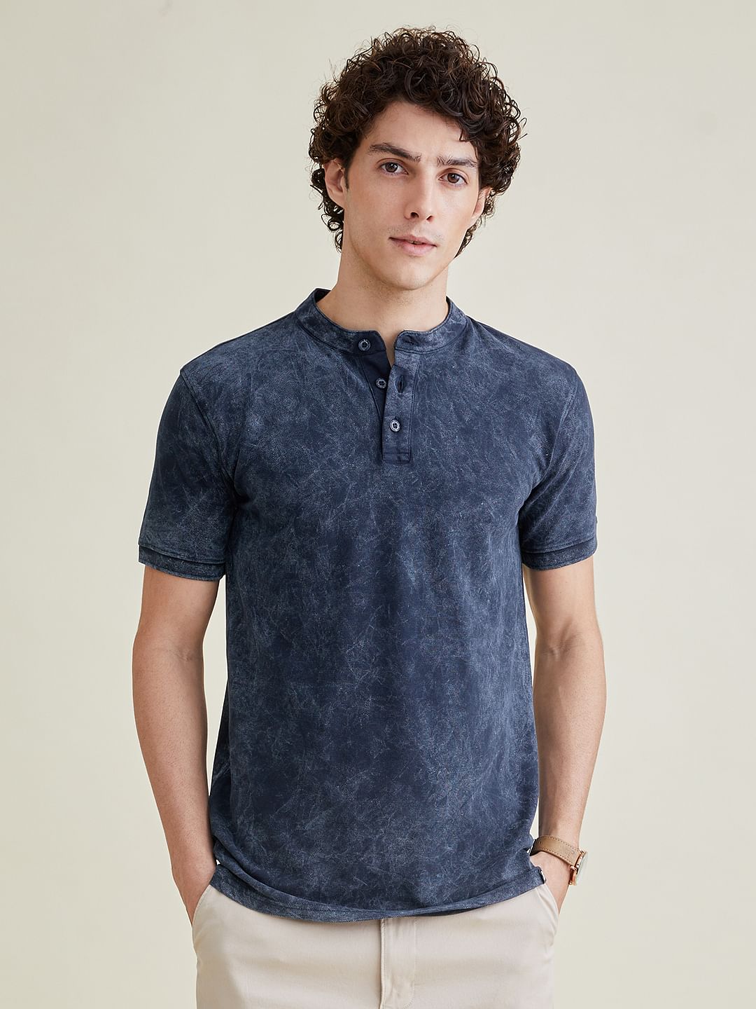 Solid Polo: Blue (Acid Wash)