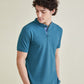 Solids Mandarin Polo: Teal